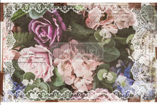 Cargar imagen en el visor de la galería, Papel Decoupage Re Design With Prima - TISSUE PAPER DARK LACER FLORAL