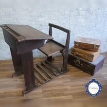 Cargar imagen en el visor de la galería, Pupitre Escolar de madera Años 40-60