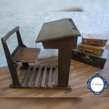 Cargar imagen en el visor de la galería, Pupitre Escolar de madera Años 40-60