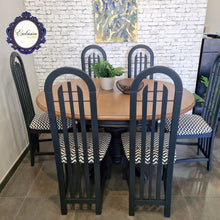 Cargar imagen en el visor de la galería, Mesa Redonda Extendible Restaurada Black