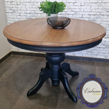 Cargar imagen en el visor de la galería, Mesa Redonda Extendible Restaurada Black