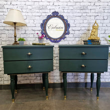 Cargar imagen en el visor de la galería, Mesitas de noche Restauradas Verde