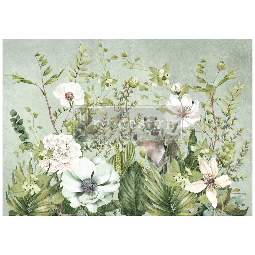 A1 Papel Decoupage Re Design With Prima - Froggy Meadow Greens