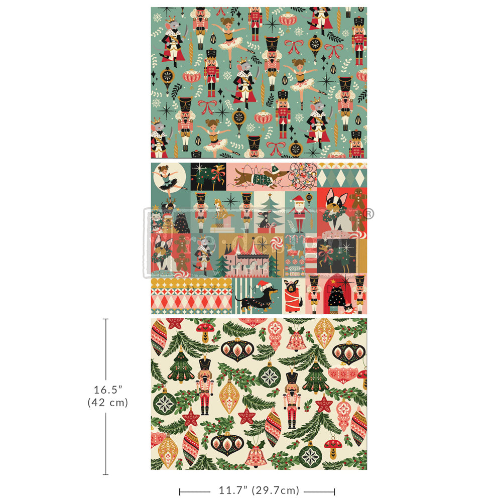 Decoupage Decor Tissue Paper Pack - Nutcracker Happiness