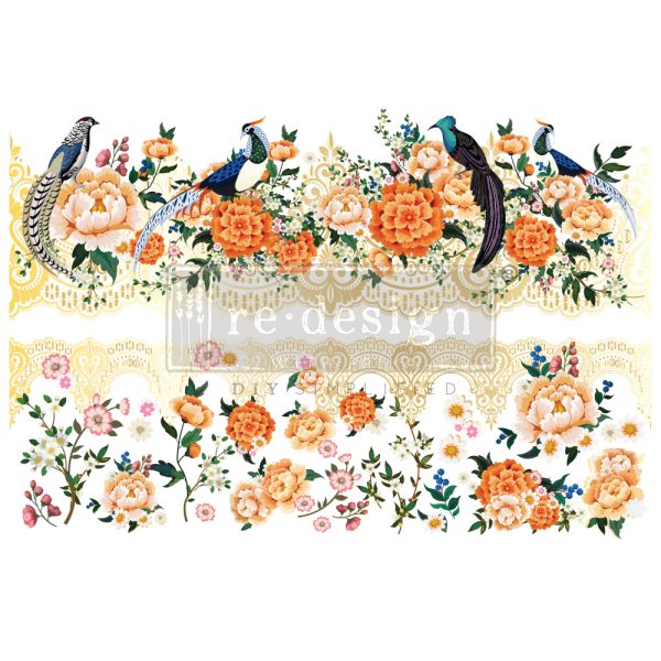 Decor Tranfer RE DESIGN WITH PRIMA - CECE PHEASANTS & PEONIES