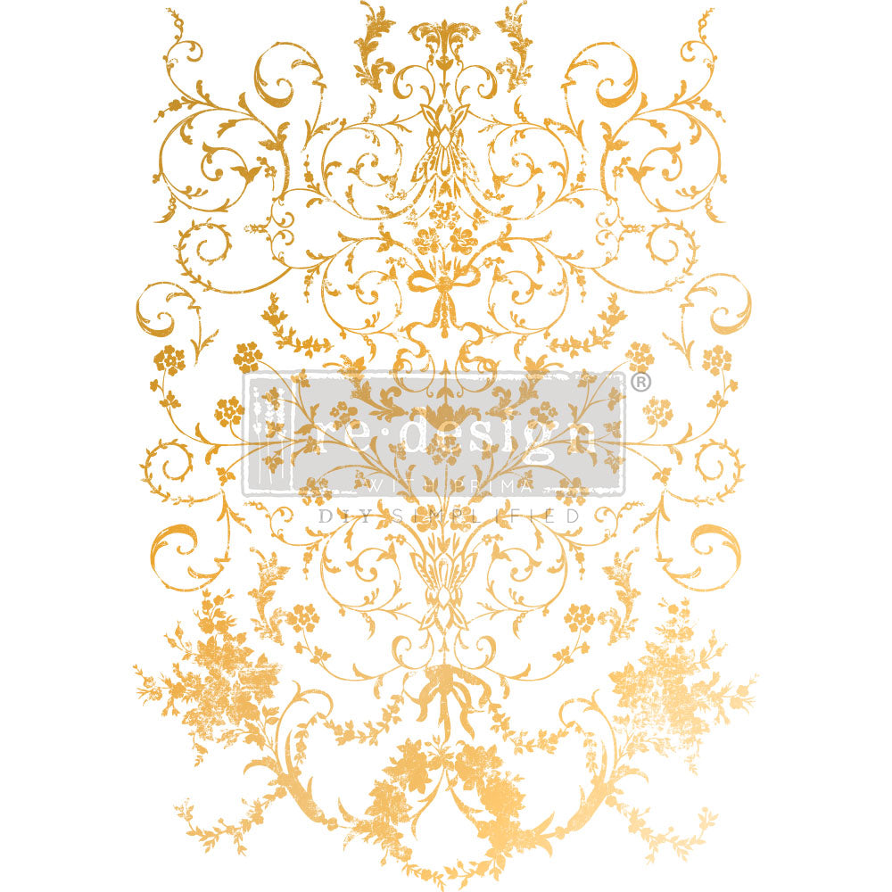 Decor Transfer RE DESIGN WITH PRIMA - Gold Foil Kacha - Manor Swirls