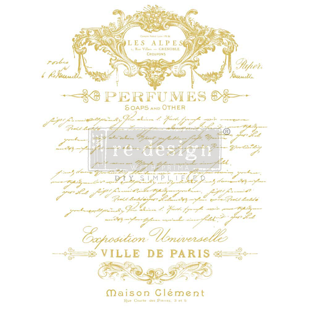 Decor Transfer RE DESIGN WITH PRIMA - Gold Foil Kacha - Perfume Notes