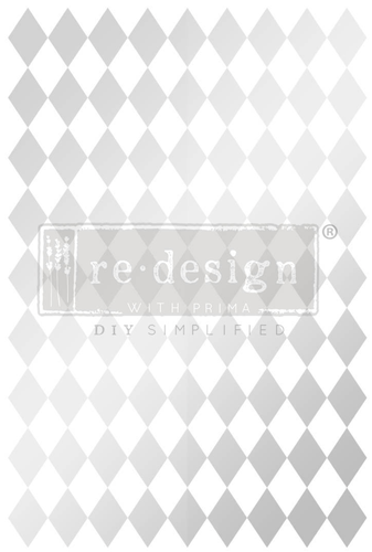 Decor transfer RE DESIGN WITH PRIMA - SILVER HARLEQUIN