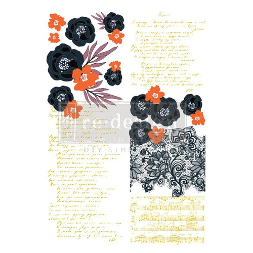 Decor Transfer RE DESIGN WITH PRIMA - CECE FLEUR NOIR