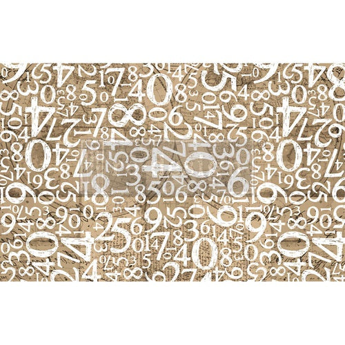 Papel Decoupage Re Design With Prima - ENGRAVED NUMBER