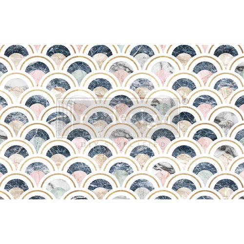 Papel Decoupage Re Design With Prima - MARBLED SCALES