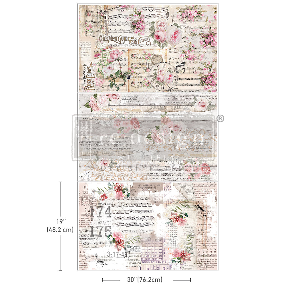 Decoupage Decor Tissue Paper Pack - SHABBY CHIC SHEETS