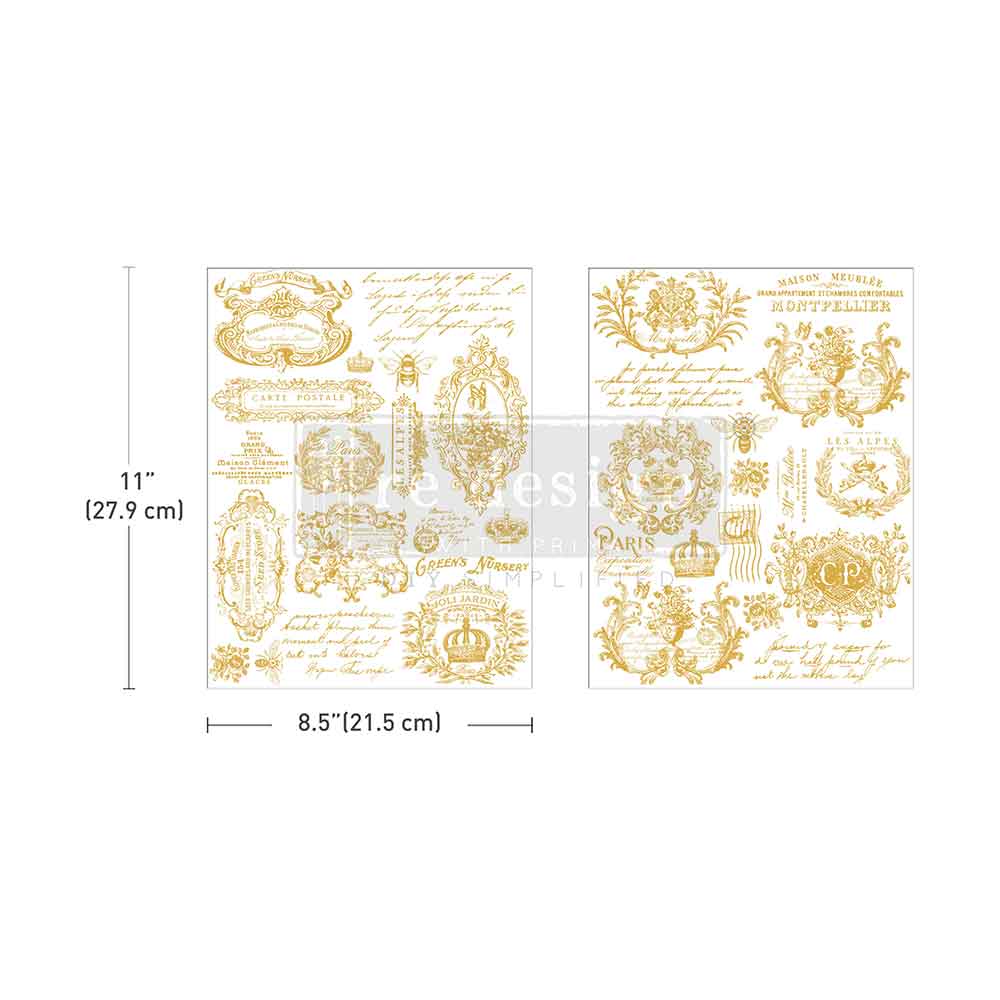 H2O Transfer Re Design With Prima - Gilded Memories