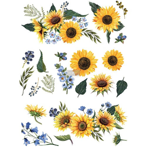 Decor transfer RE DESIGN WITH PRIMA - SUNFLOWER FIELDS