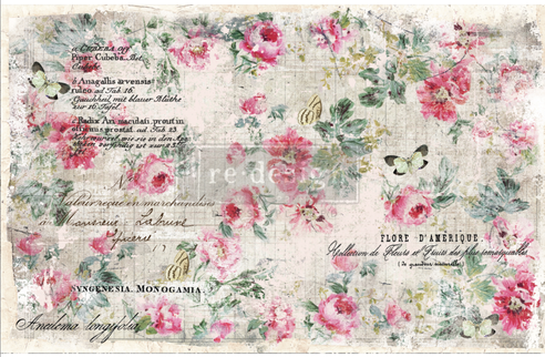 Papel Decoupage Re Design With Prima - TISSUE PAPER FLORAL