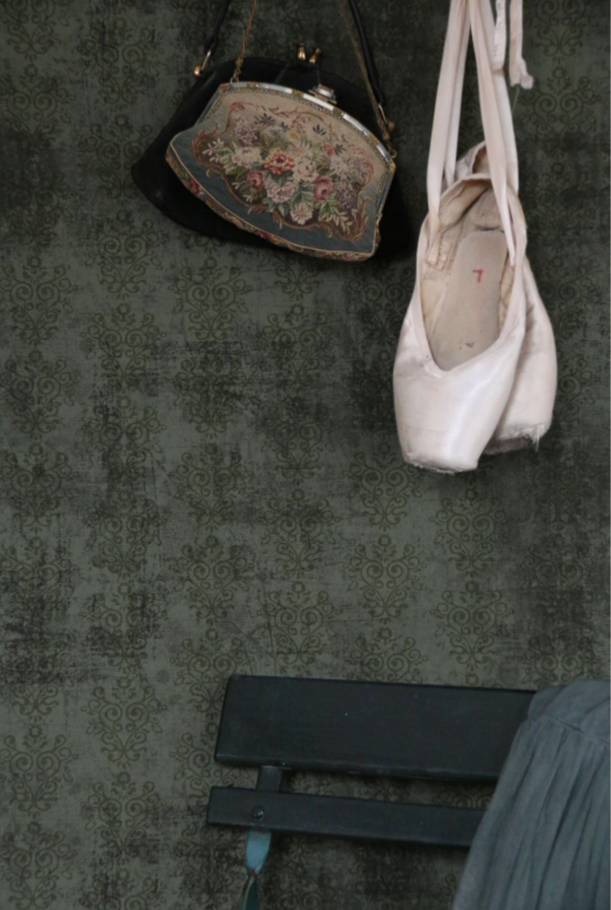 Papel Pintado Vintage - DARK FADED GREEN