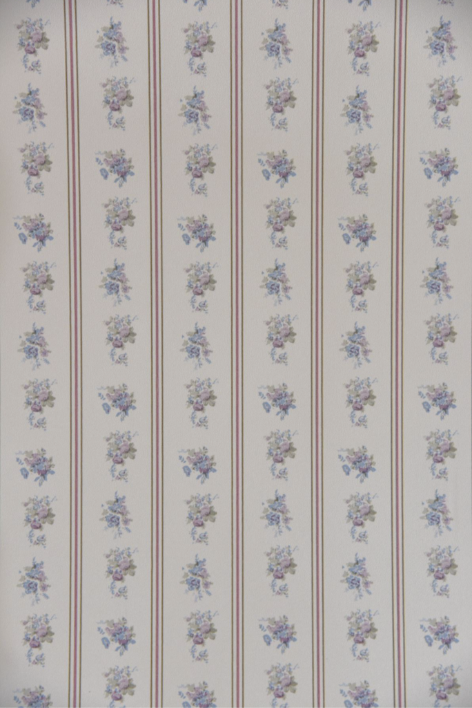 Papel Pintado Vintage - ROSES FOREVER STRIPED