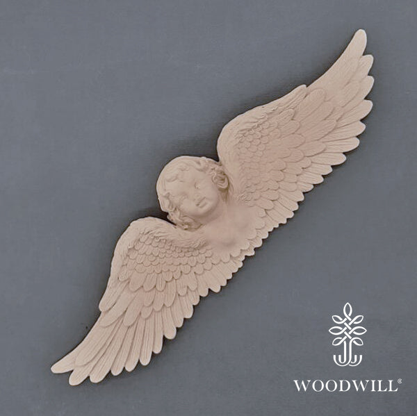 Wood Carved Angel 42.5cm. X 11 Cm
