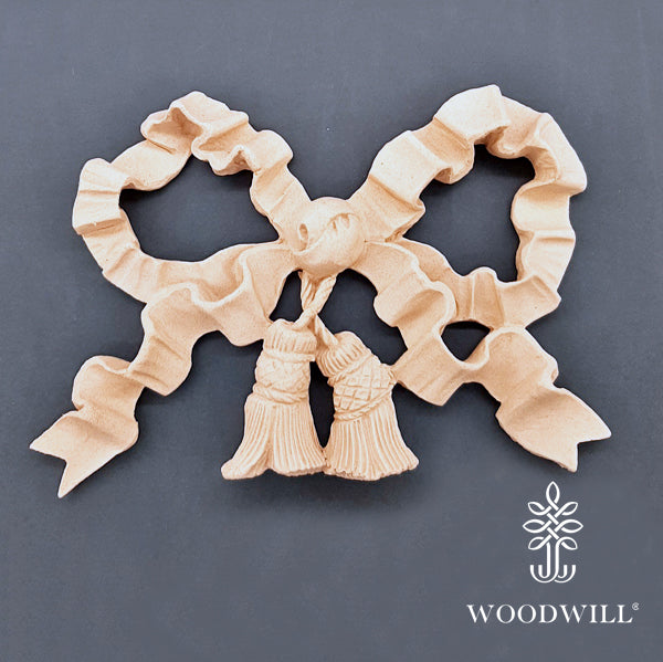 Wood Carved Decorative Bow 14 cm x19 cm | Exclusive Muebles