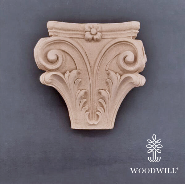 Wood Carved Decorative Column - Pillar 14cm x 13