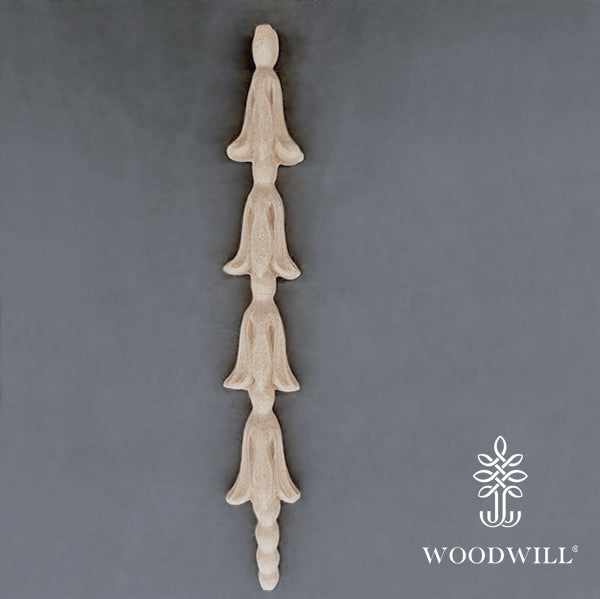 Wood Carved Decorative Column - Pillar 25 cm x 4.2 Cm