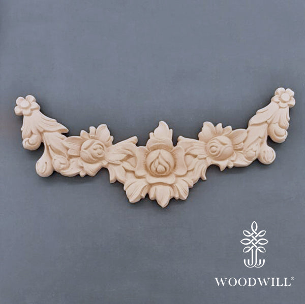Wood Carved Decorative Garland 36.5cm x 15 Cm