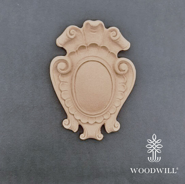 Wood Carved Decorative Thyroid 12 cm x 9 cm