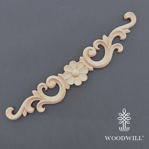 Wood Carving Decorative Center 24cm x3.5 Cm