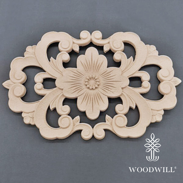 Wood Carving Decorative Center 28.8cm x 18.4 Cm