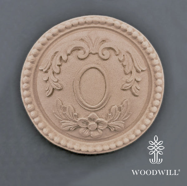 Wood Carving Decorative Flower Rosette-diameter 11.5cm