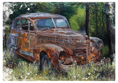 Papel Decoupage RE DESIGN WITH PRIMA The Rusty Car
