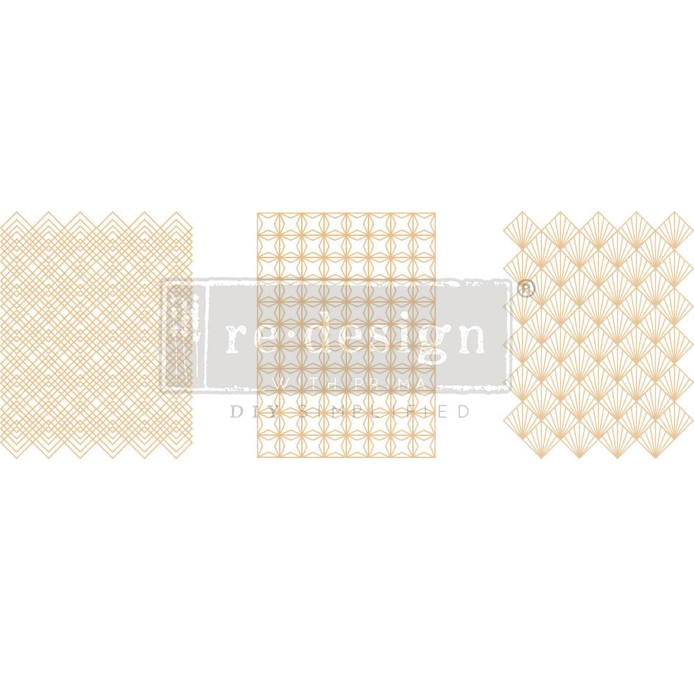 Decor Transfer RE DESIGN WITH PRIMA - Golden Art Deco