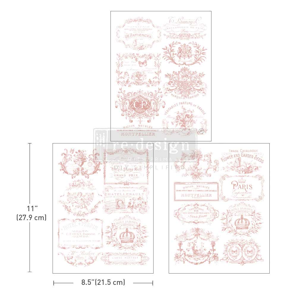 Middy Transfer RE DESIGN WITH PRIMA - Vintage Labels III
