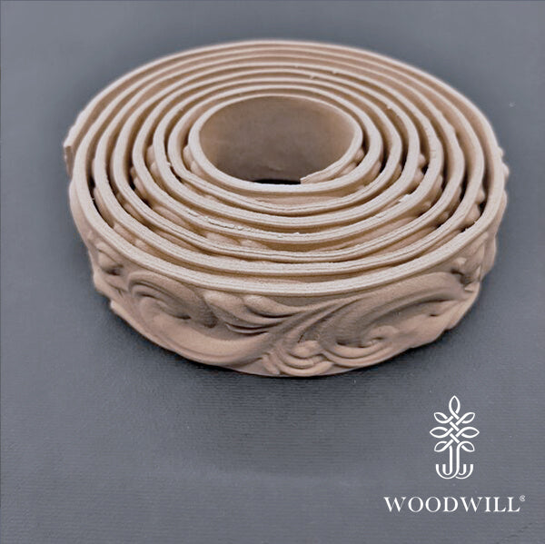 Wood Carved Flexible Trimm 215cm x 3 Cm